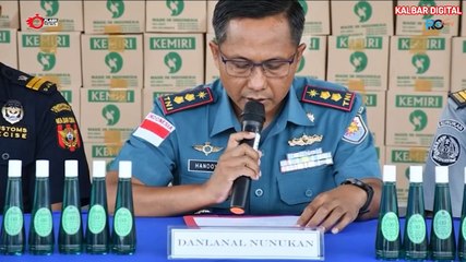 TNI AL Berhasil Gagalkan Penyeludupan Minyak Kemiri Ilegal di Perairan Sebatik Indonesia