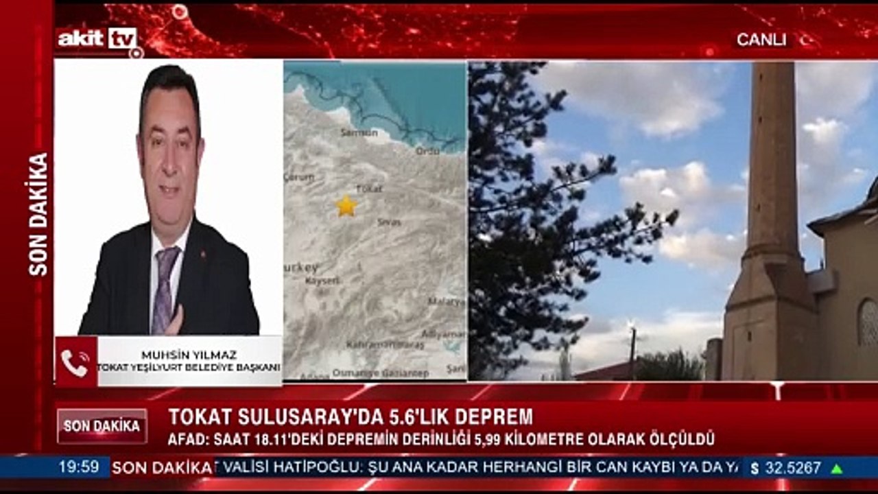 Tokat Yeşilyurt Belediye Başkanı deprem sonrası son durumu Akit TV’ye anlattı