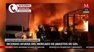 Se incendia el mercado de abastos en GDL, Jalisco; no reportan lesionados