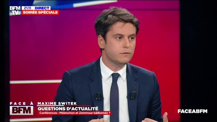 Gabriel Attal sur la conférence de LFI interdite à Lille: "Il y a peut-être certaines prises de parole ou de position qui font craindre aux services spécialisés qu'il puisse y avoir des débordements"