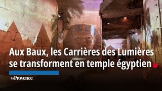 Aux Baux-de-Provence, les Carrières des Lumières se transforment en temple égyptien