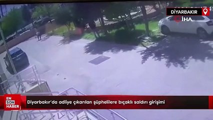 Diyarbakır’da adliye çıkarılan şüphelilere bıçaklı saldırı girişimi