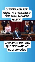 Milei acaba com financiamento público para partidos políticos