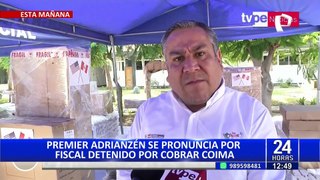 Premier Adrianzén sobre fiscal recibiendo coima: “es un acto criminal y denigrante”