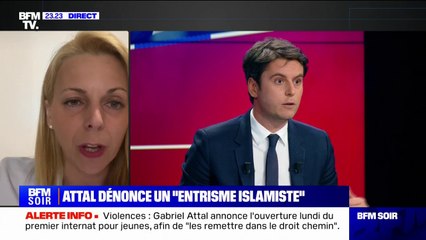 "Entrisme islamiste" à l'école: "Quand nous sommes en campagne électorale, Gabriel Attal parle comme le Rassemblement national", pour Edwige Diaz (RN)