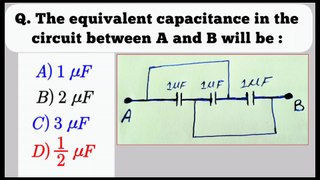 The equivalent capacitance in the circuit between A and B will be_electrostatics mcqs solution