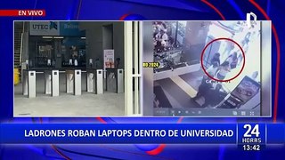 Pareja burla seguridad de UTEC y entra a robar laptops: no sería la primera vez que asaltan en la zona