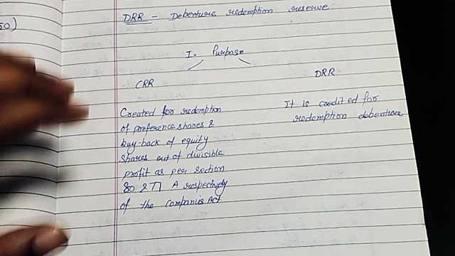 CAPITAL REDEMPTION RESERVE VS DEBENTURES REDEMPTION RESERVE