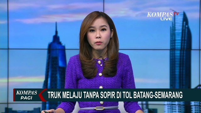 Truk Melaju Tanpa Sopir di Tol Batang-Semarang, Begini Momen Pengendara Kejar Kendaraannya