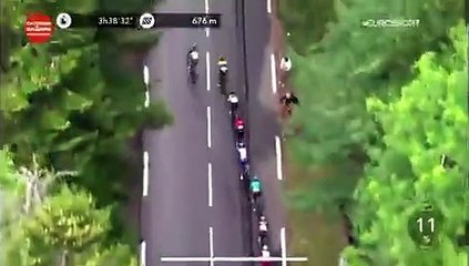 Primož Roglic en el final de Tour de France