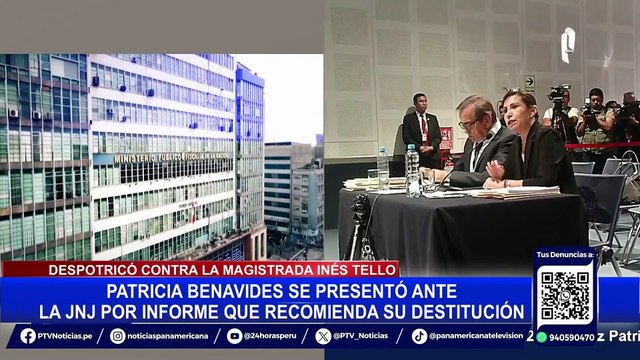 Patricia Benavides niega haber cometido un delito: no tengo miedo a la destitución”