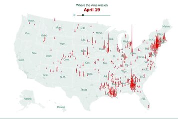 Incremento de casos de Covid-19 en Estados Unidos