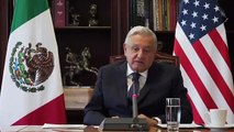 Plática entre AMLO y Kamala Harris