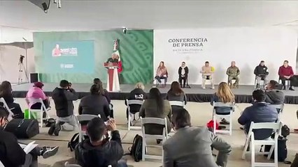 AMLO preside conferencia de prensa junto a Marina del Pilar