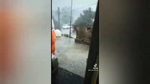Caos en las calles de Tijuana ante fuertes lluvias