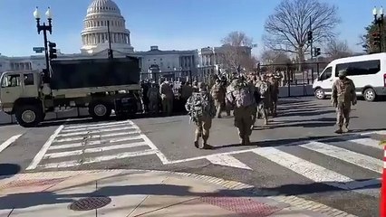 Guardia Nacional llega al Capitolio para investidura de Biden