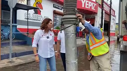 Maria del Pilar supervisa labores tras huracán Kay
