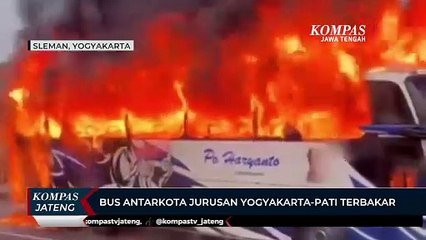 Bus Antarkota Jurusan Yogyakarta-Pati Terbakar