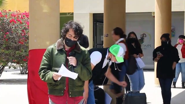 Protestan alumnos de UABC Tijuana en el Día del Estudiante