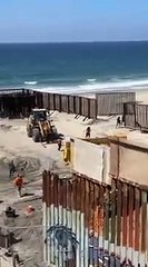 Perrito junto con migrantes cruzan ilegalmente a Estados Unidos por muro de Playas de Tijuana