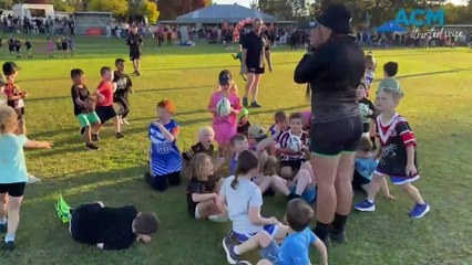 Izack Tago and Mitch Kenny shout out the Western Advocate.