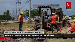Inician las obras de cableado subterráneo en Cancún, Quintana Roo