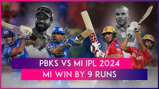 PBKS vs MI IPL 2024 Stat Highlights: Mumbai Indians Beat Punjab Kings By Nine Runs