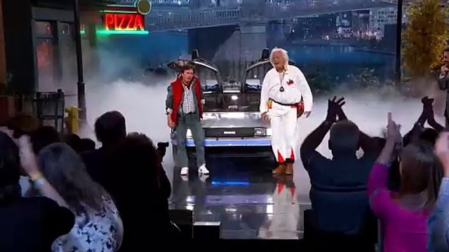 Marty McFly y Doc. Brown visitan a Jimmy Kimmel Live