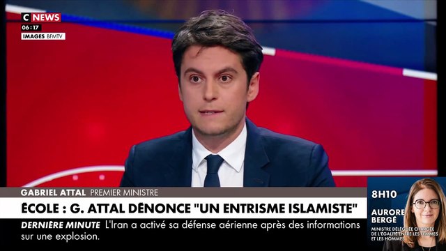 Le Premier Ministre, Gabriel Attal ose dénoncer l'entrisme islamiste dans certaines nos écoles où les préceptes de la charia sont prônés