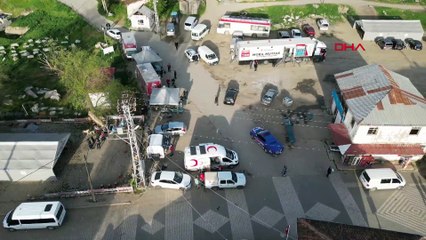 Tokat'ta deprem bölgesi dron ile görüntülendi