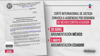 Corte Internacional de Justicia fija fecha para audiencias por denuncia de México a Ecuador