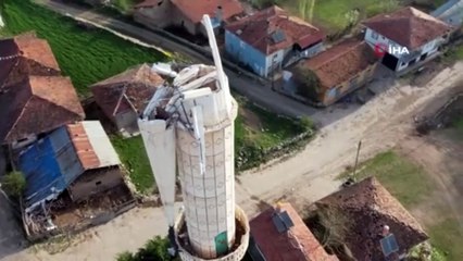 Tokat'ta meydana gelen depremin verdiği hasar havadan görüntülendi
