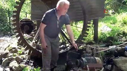 Hurda malzemelerden yaptı: Emekli imam elektriği bedavaya getirdi
