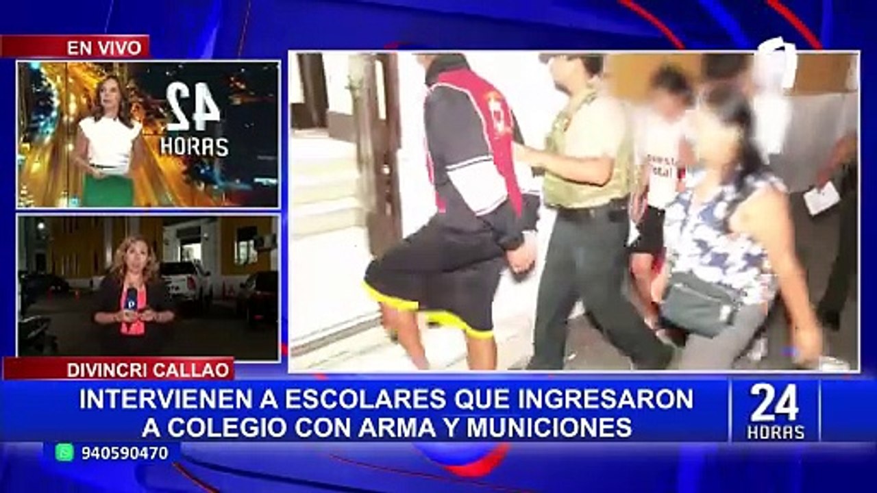 Callao: intervienen a escolares que llevaron un arma y municiones a colegio