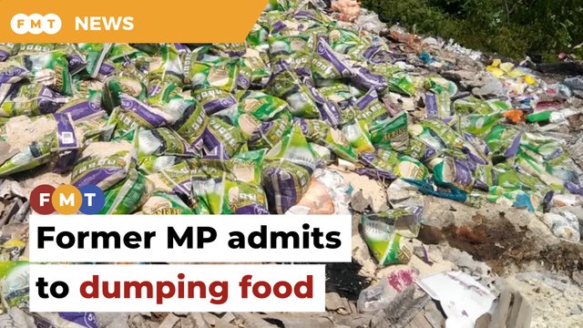 Former MP takes responsibility for dumping rice, food items