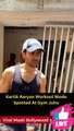 Kartik Aaryan Workout Mode Spotted At Gym Juhu