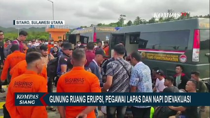 Imbas Erupsi Gunung Ruang, Napi Lapas Tagulandang Dievakuasi