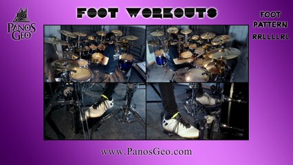Drum Exercise | Foot Workouts (Part 269 - RRLLLLRL) | Panos Geo