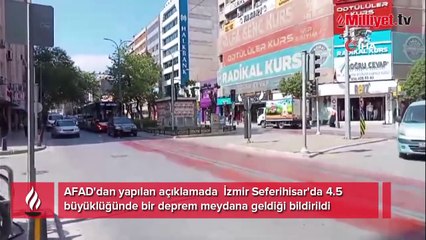 İzmir'de 4.5 büyüklüğünde deprem
