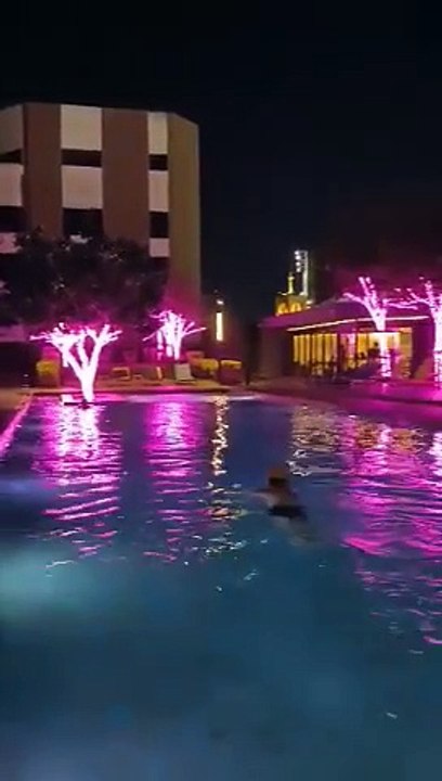 Hotel Pool at Night