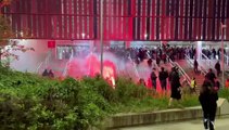 Europa League, la gioia dei tifosi dell'Atalanta dopo la partita contro il Liverpool