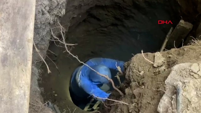 Kaçak define aramak için kazdığı kuyuda suçüstü yakalandı