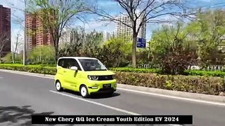 Available on the Market with New 9 inch Wide Screen , New Chery QQ Ice Cream Youth Edition EV 2024