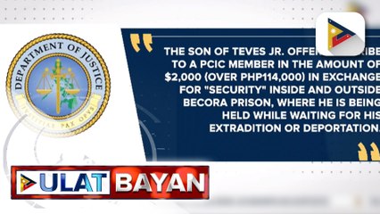 Anak ni dating Rep. Arnolfo Teves Jr., nagtangka  umanong suhulan ang mga awtoridad sa Timor-Leste