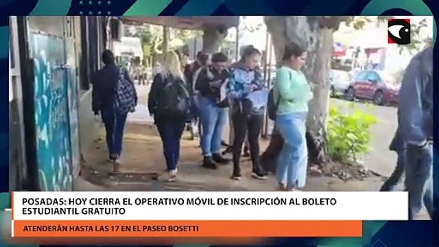 Posadas: hoy cierra el operativo móvil de inscripción al Boleto Estudiantil Gratuito