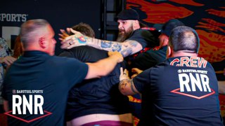 WATCH: 6'9'' Wrestler VS. 7 Security Guards, Ring Girls Flexing, Tattooed West Virginia Maniacs Yelling... Rough N' Rowdy 24 Weigh-Ins Had it All