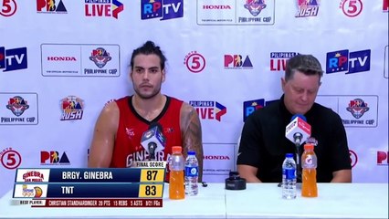 Interview with Best Player Christian Standhardinger and Coach Tim Cone [Apr. 19, 2024]