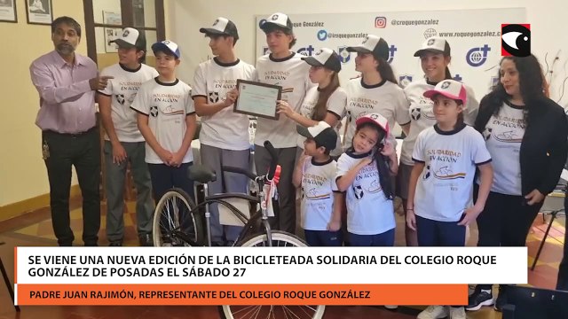 Se viene una nueva edición de la bicicleteada solidaria del Colegio Roque González de Posadas el sábado 27