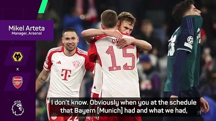 Arteta calls for more recovery time after Champions League elimination