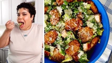 How to Make a Crispy Tater Caesar Salad